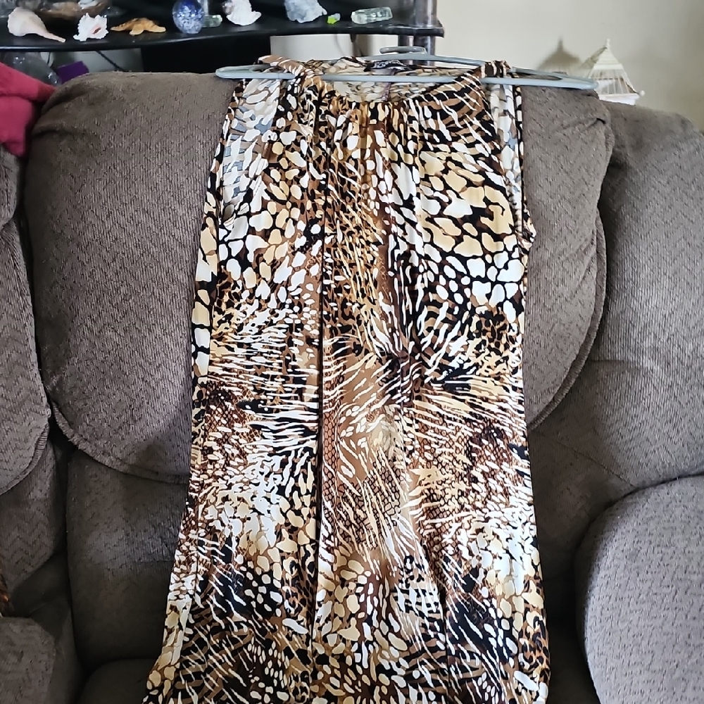 Elegant Animal Print Maxi Skirt
